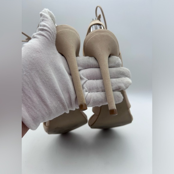 Steve Madden Sandalia Womens Beige Stiletto Heel Ankle Wrap Sandal Size 7 Used - Picture 8 of 12